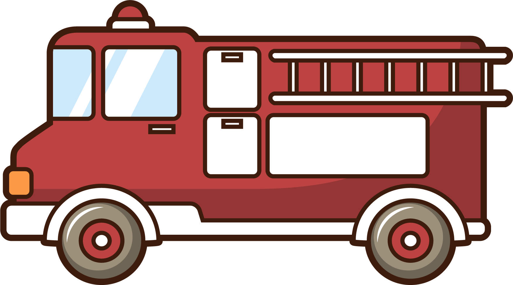 Car Motor Vehicle Fire Engine Firefighter Drawing Clipart (1752x975), Png Download