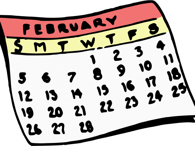 Calendar Clipart February - Png Download (640x480), Png Download