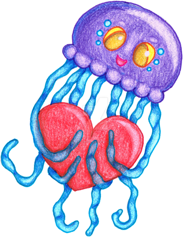 Jellyfish Clipart Underwater - Png Download (801x997), Png Download