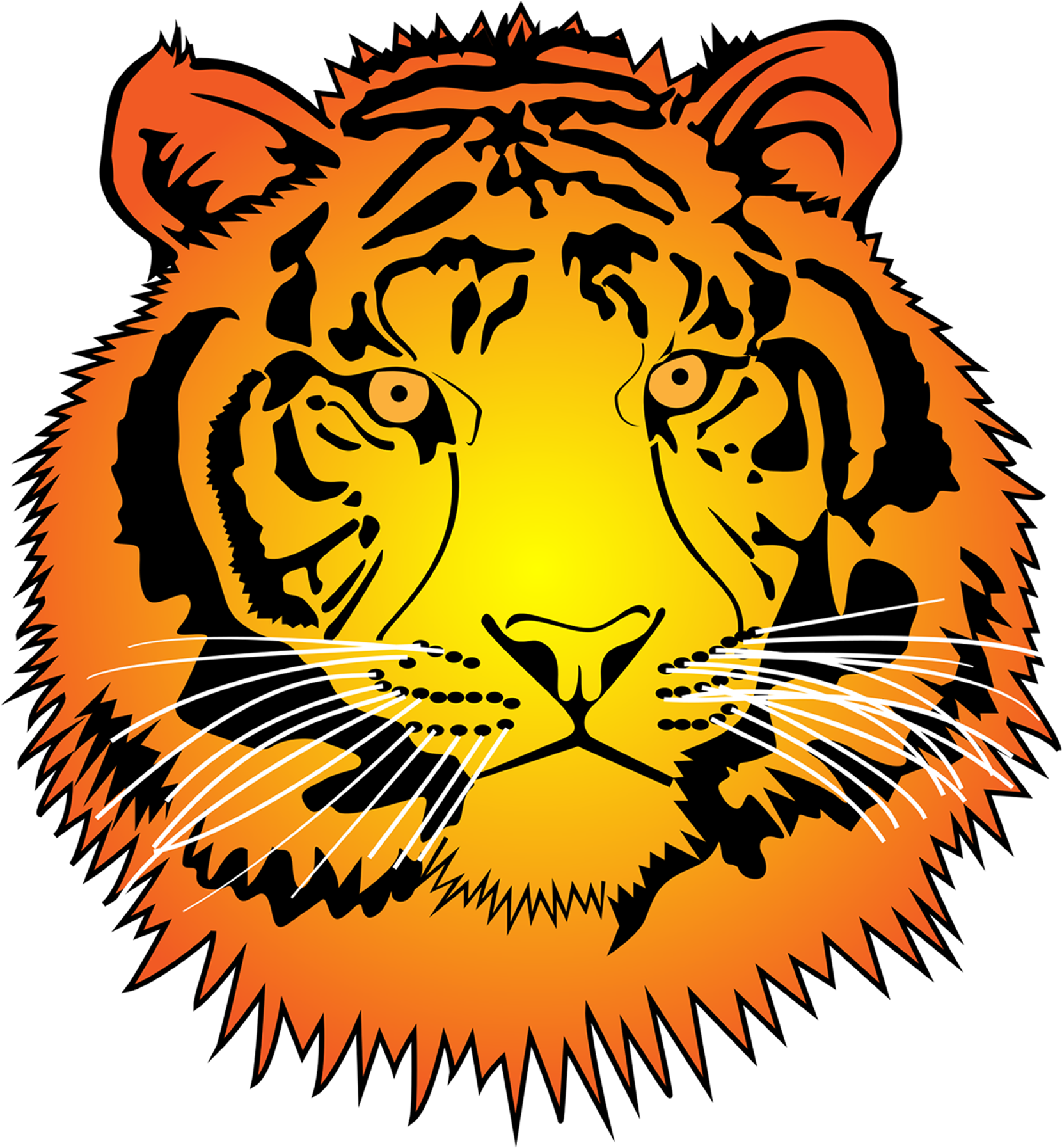 Tiger Clipart Inside Number - Png Download (2000x2000), Png Download