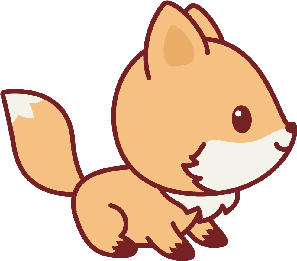 Standing Nerdy Fox Clipart (1200x1200), Png Download