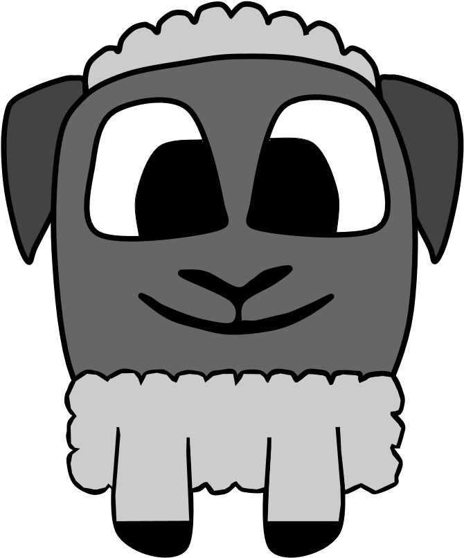 Sheep, Big Eyes, Cartoon Animal Clipart (816x1056), Png Download