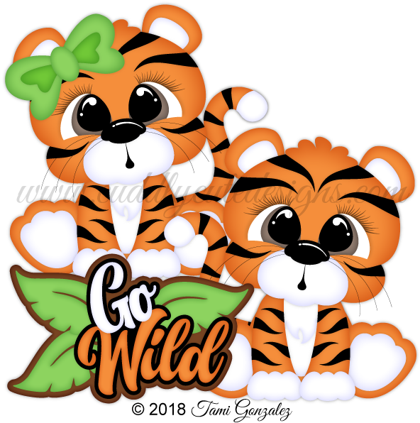Zoo Cuties - Tigers Clipart (600x600), Png Download