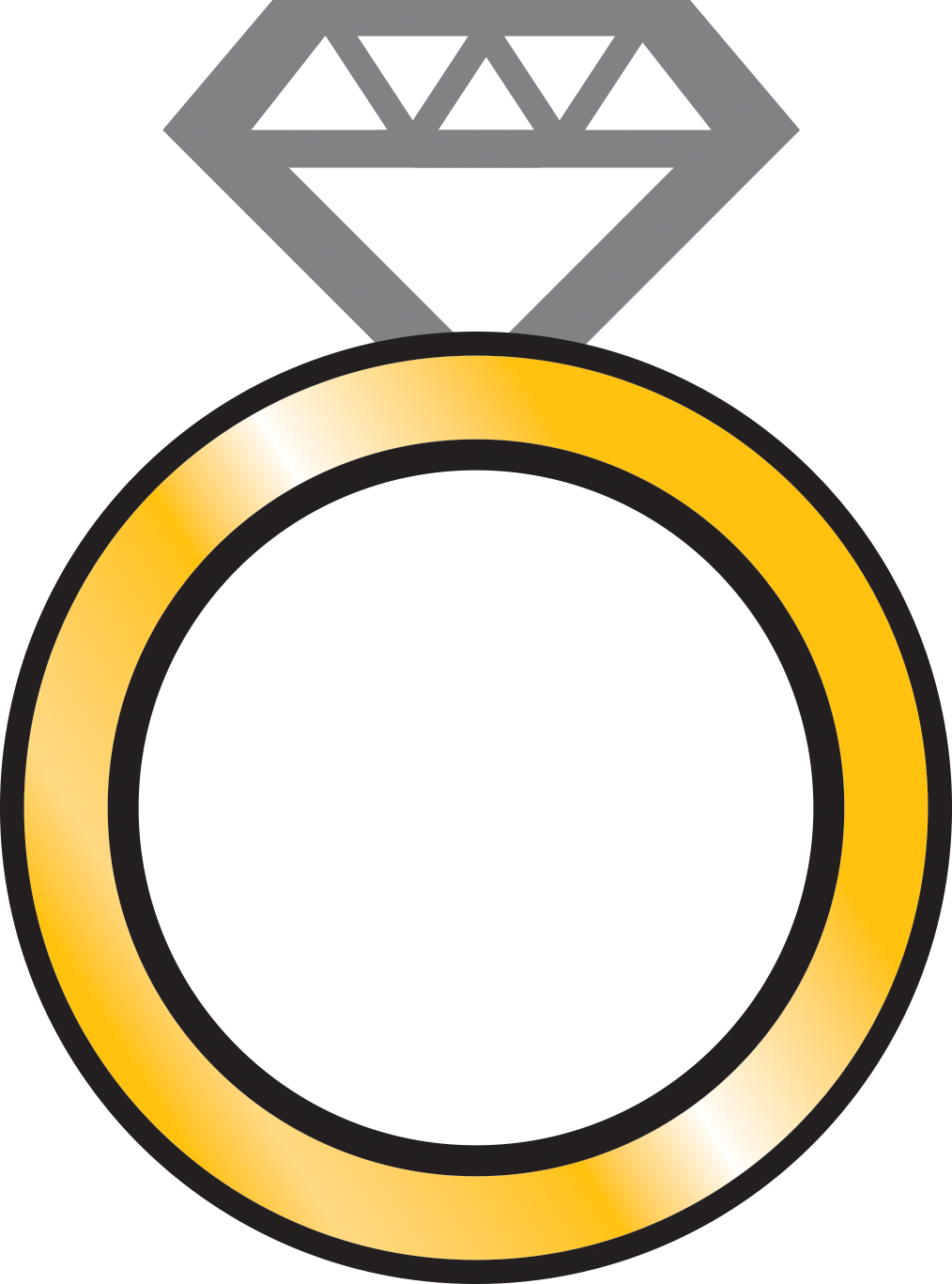 Diamond Ring Clipart (600x809), Png Download