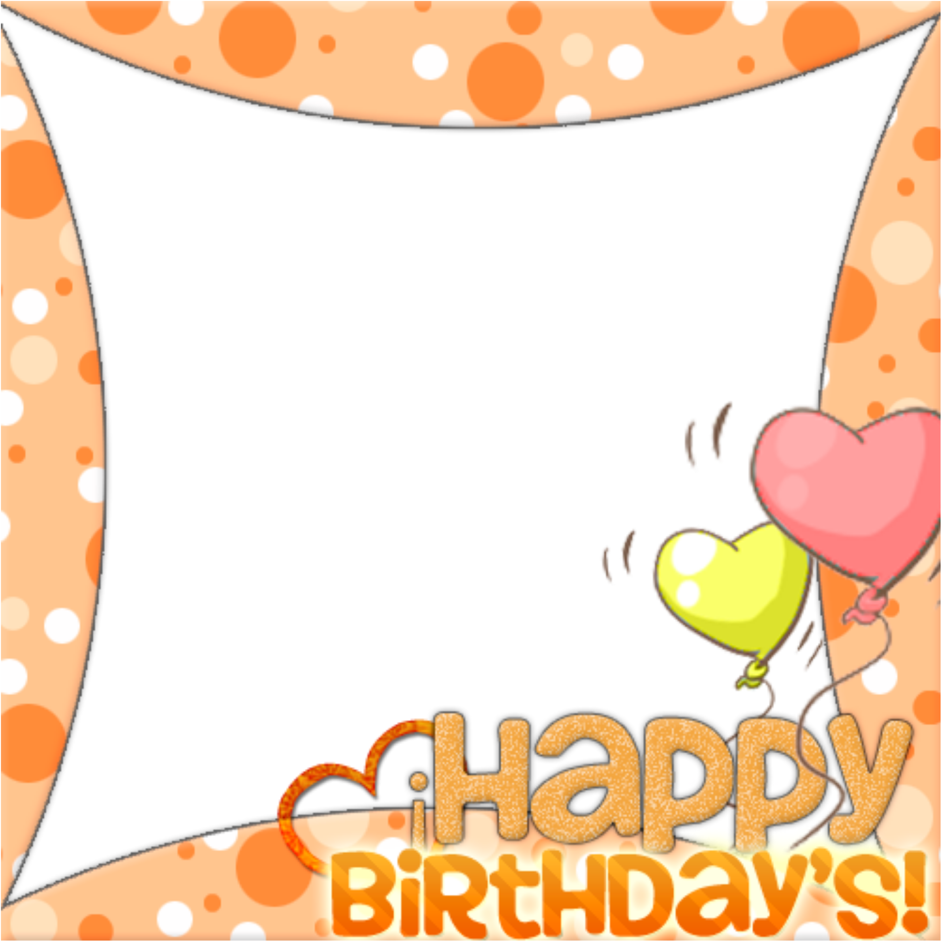 Mq Birthday Text Frame Frames Border Borders Clipart (1024x1024), Png Download
