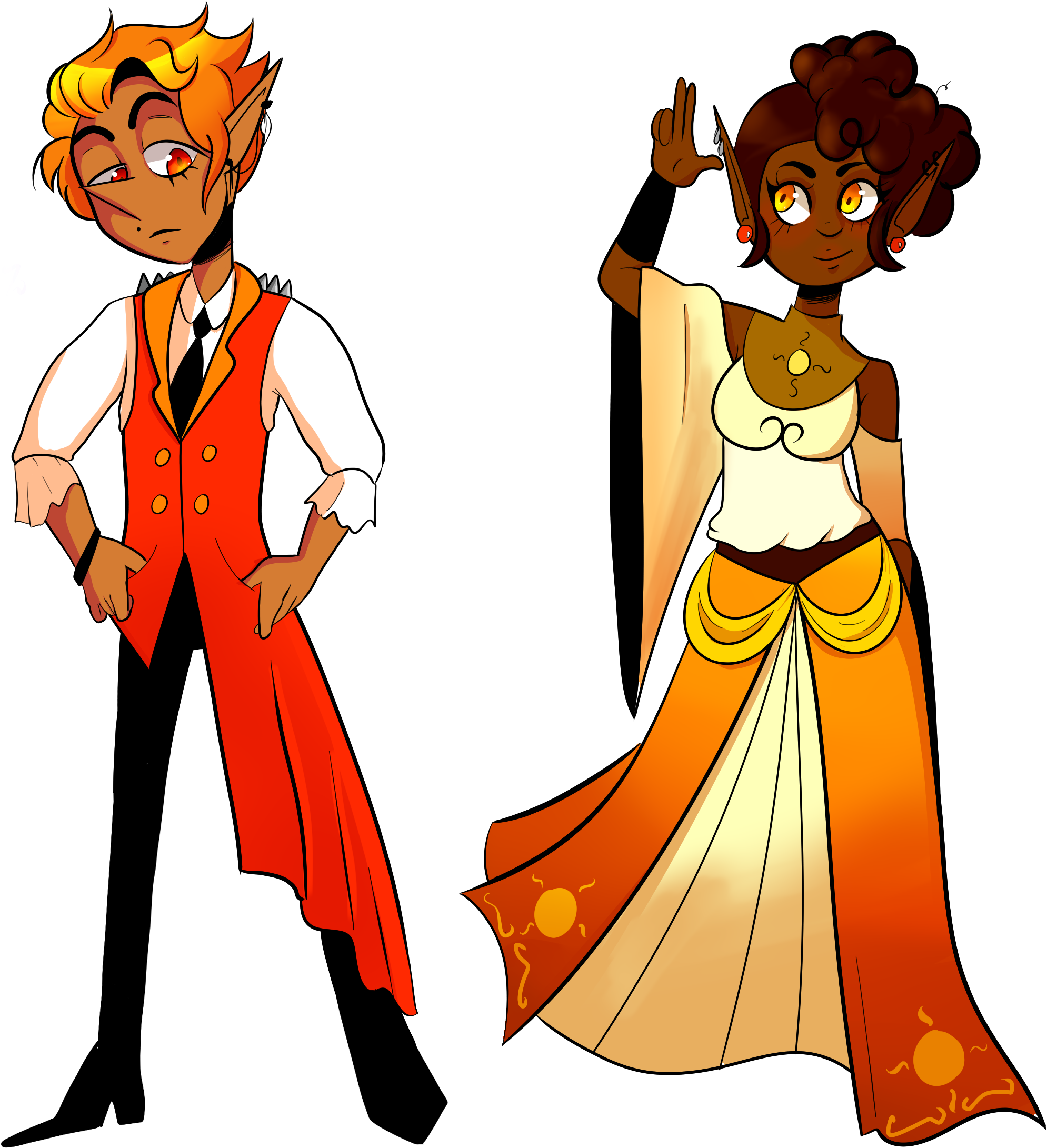 Selection From A Sketchbook I Did On Elves And Physical Clipart (2200x2221), Png Download