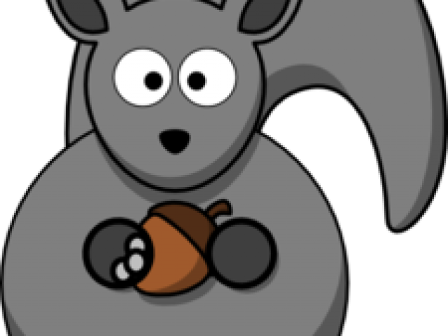 Gray Squirrel Clipart Simple - Png Download (640x480), Png Download