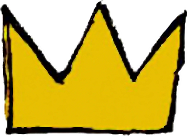 Basquiat Crown Transparent Clipart (744x544), Png Download