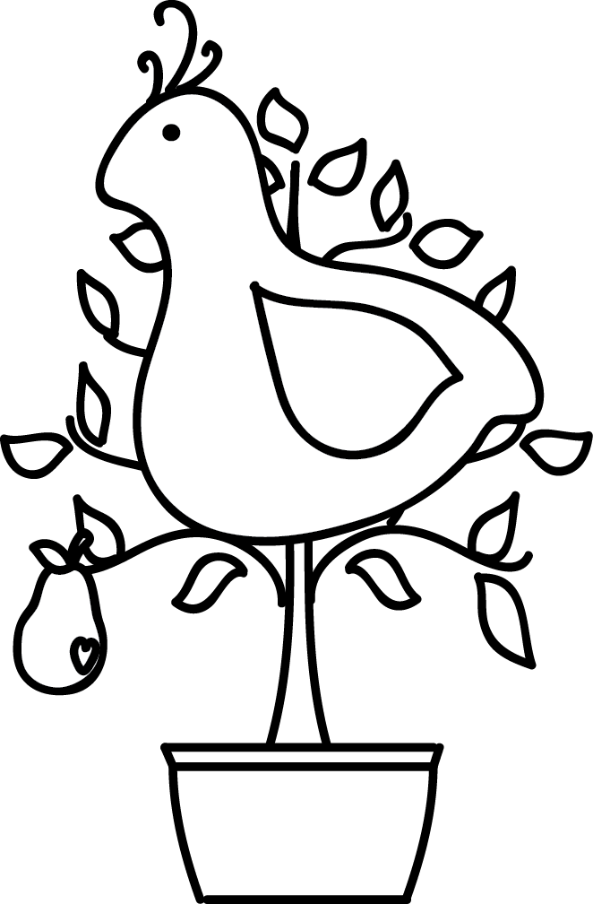 Partridge In Pear Tree Clipart (662x1008), Png Download