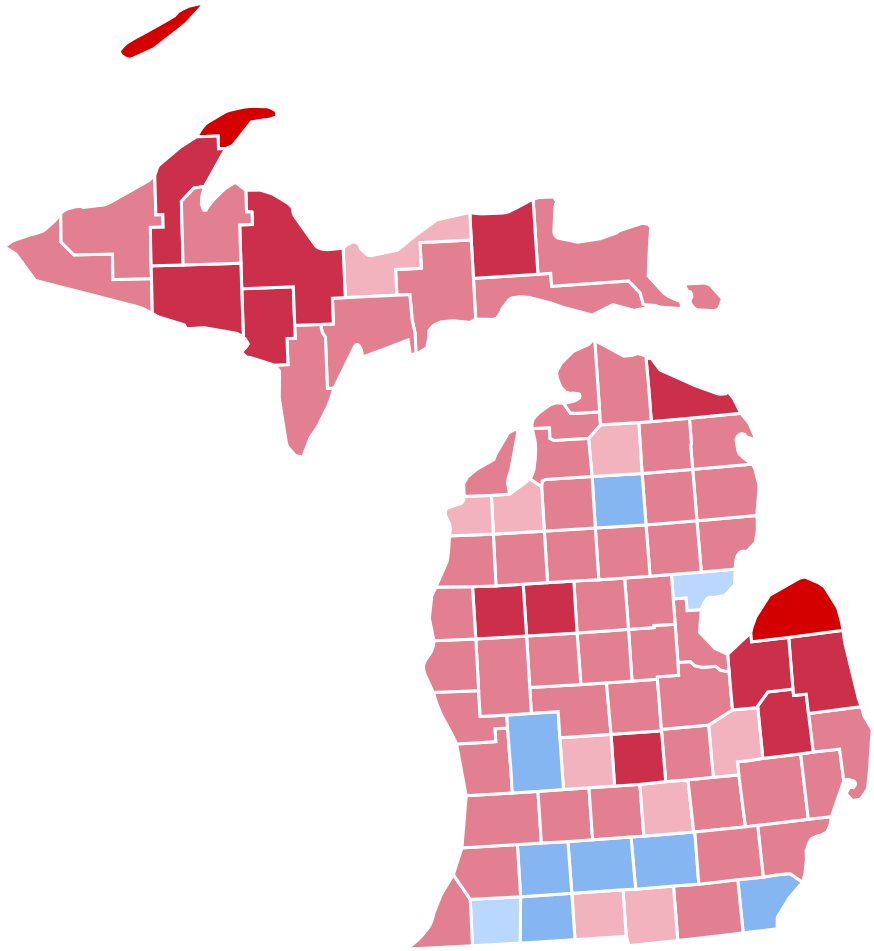 Michigan Presidential Election Results Clipart (938x1024), Png Download