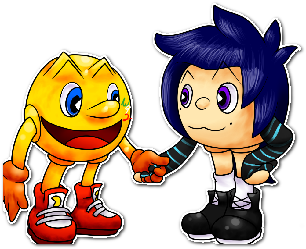 Angel With Pac Man Clipart (1005x829), Png Download