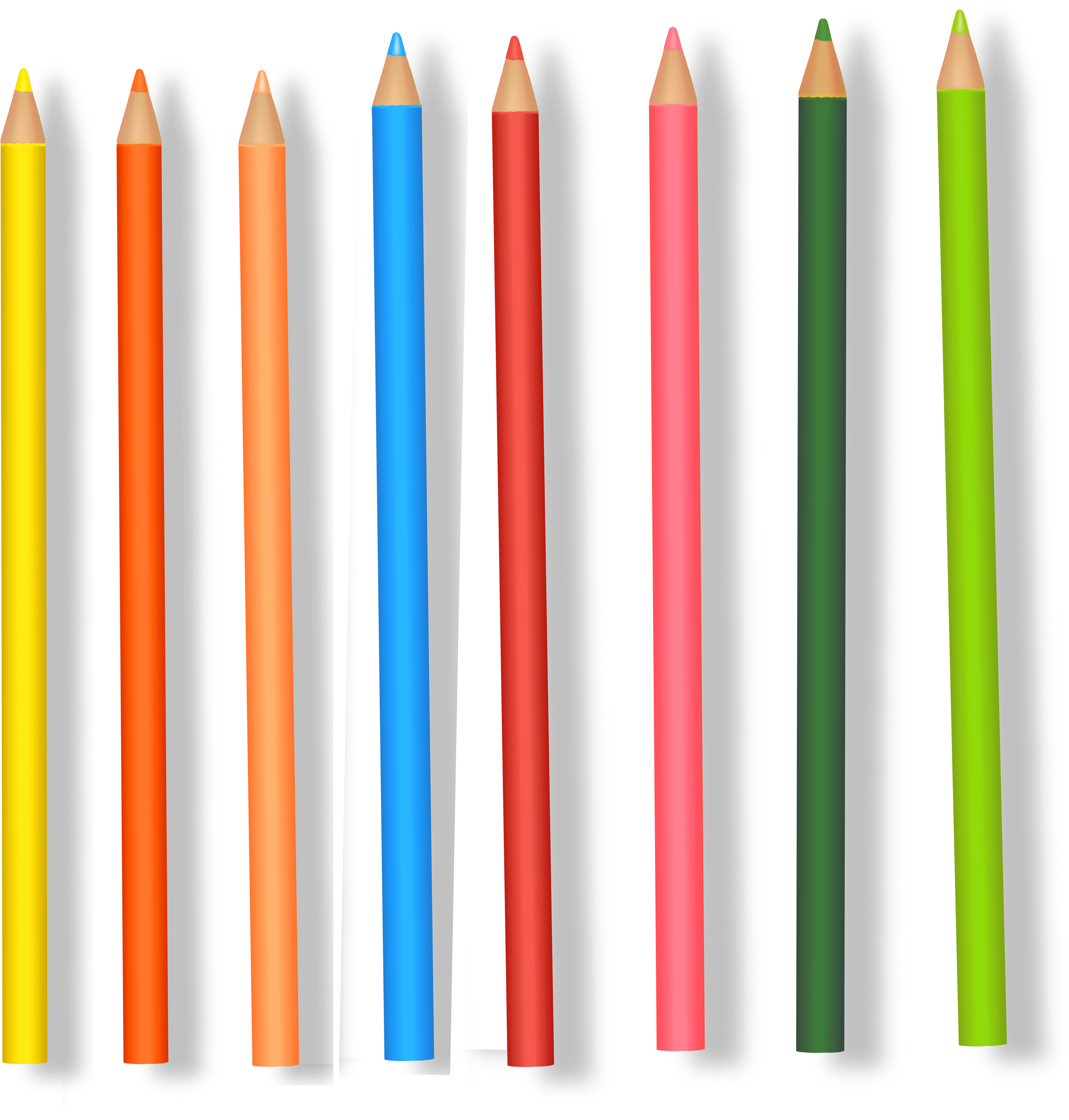 Pencils Transparent Png Vector Clipart (4373x4287), Png Download