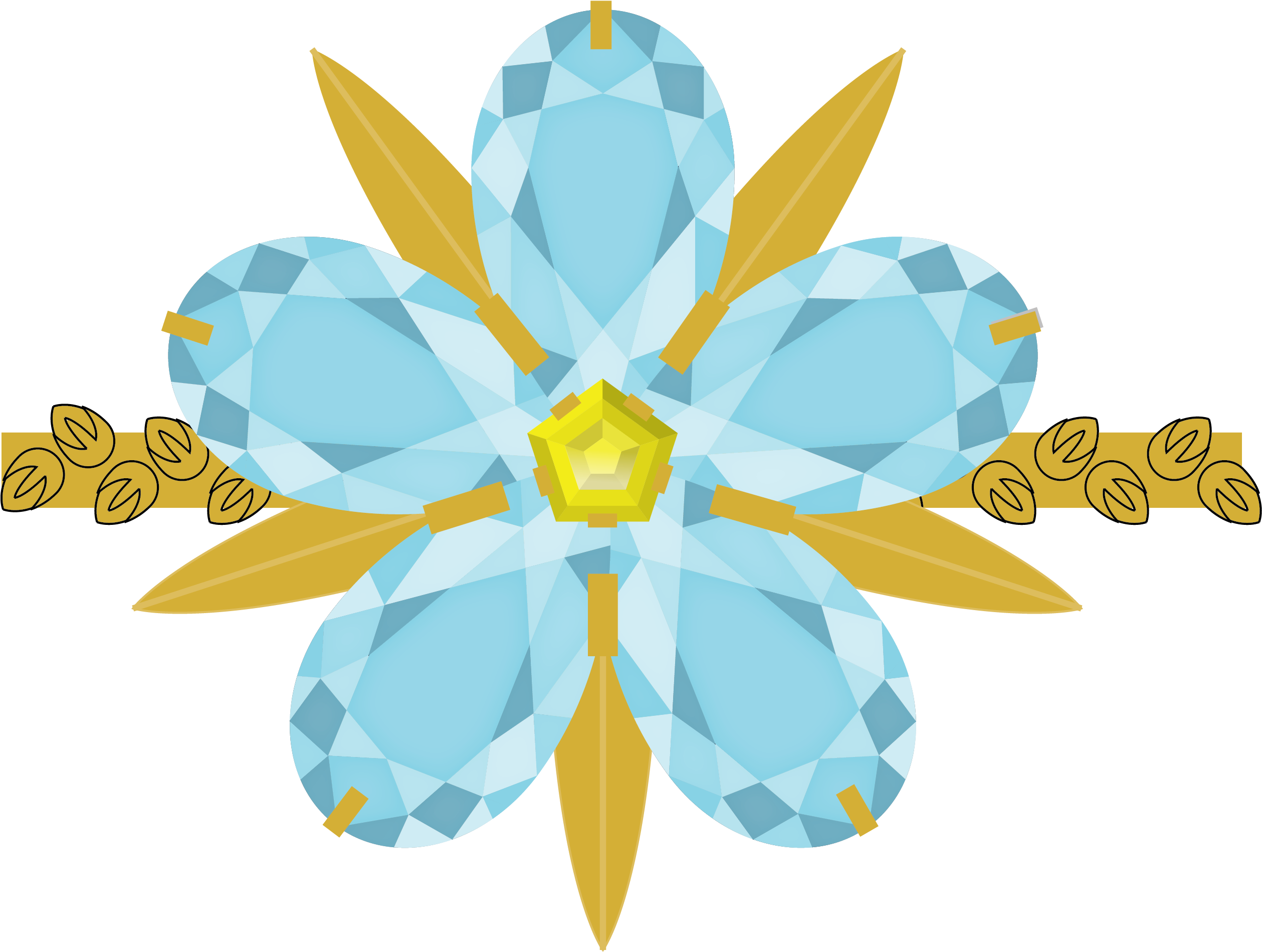 Mountain Forget Me Not Ring With Different Metals Clipart (2518x2490), Png Download