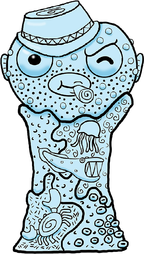 Puffnik Mug By Tiki Farm Clipart (626x1163), Png Download