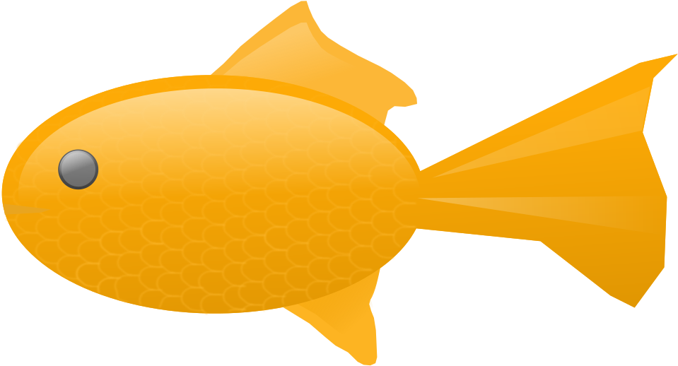 Goldfish Clipart Yellow - Png Download (1000x554), Png Download