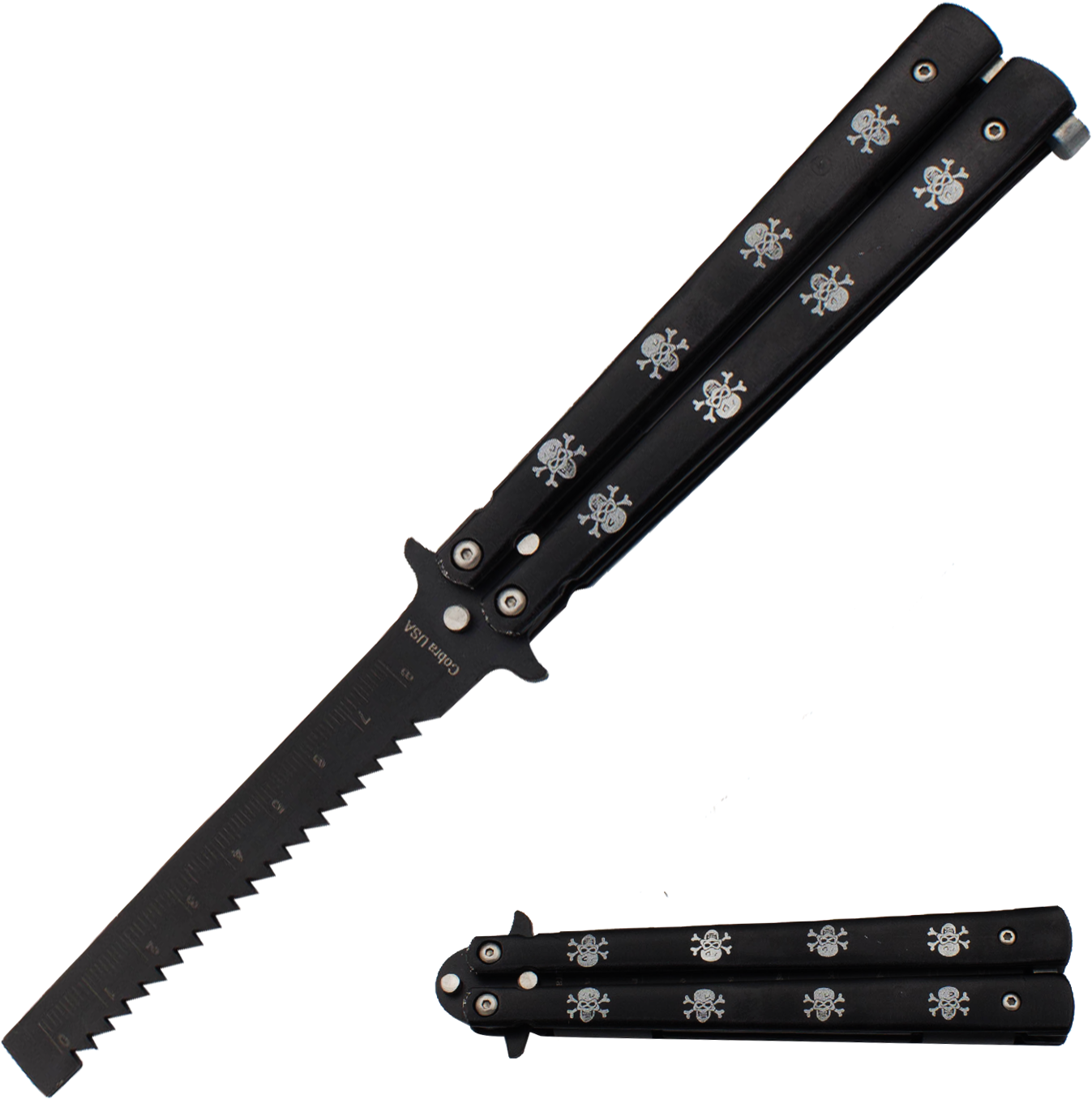 Surgical Steel Black Skull Butterfly Tiger Trainer Clipart (1500x1500), Png Download