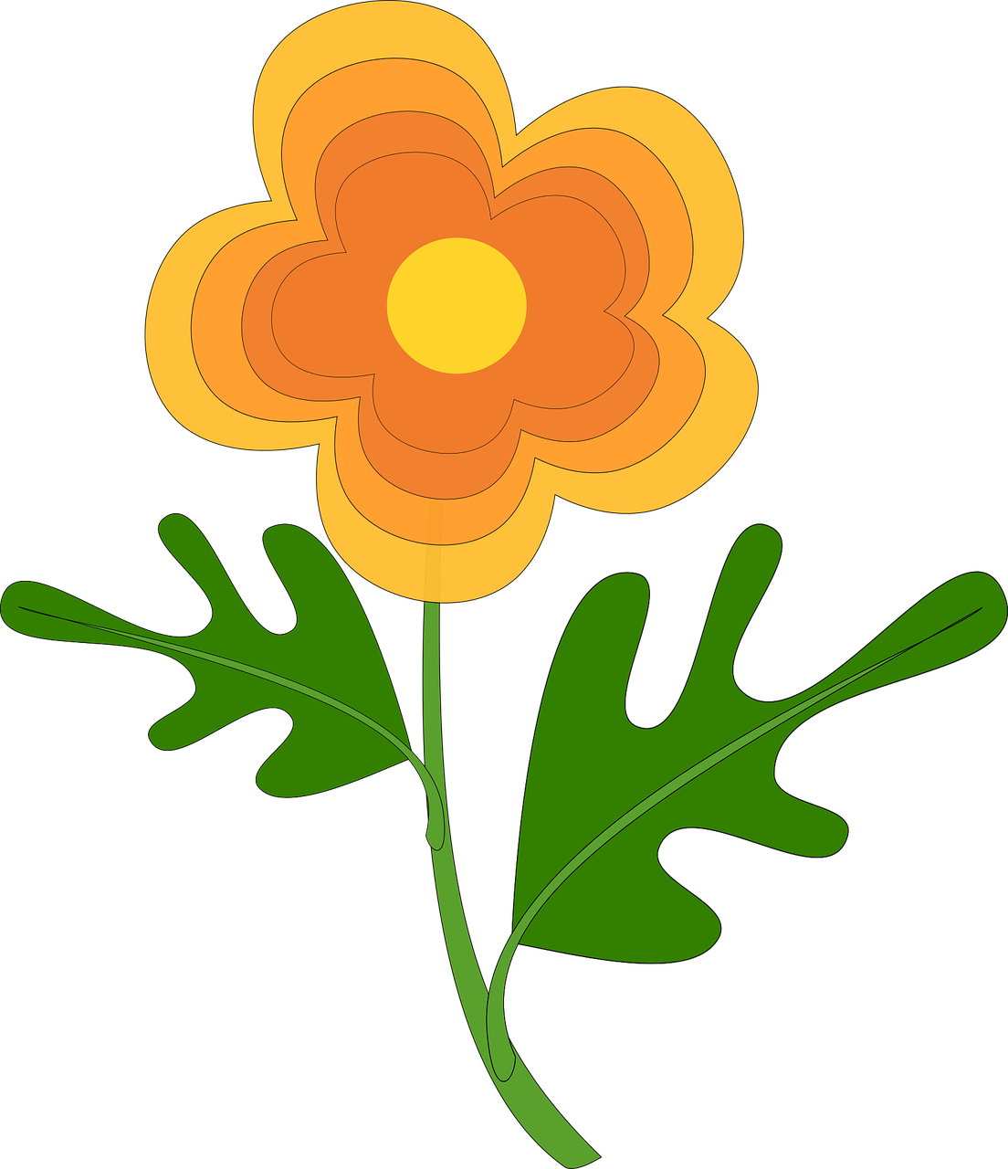 Flowers Color Clipart Flowering Plant - Png Download (1104x1280), Png Download