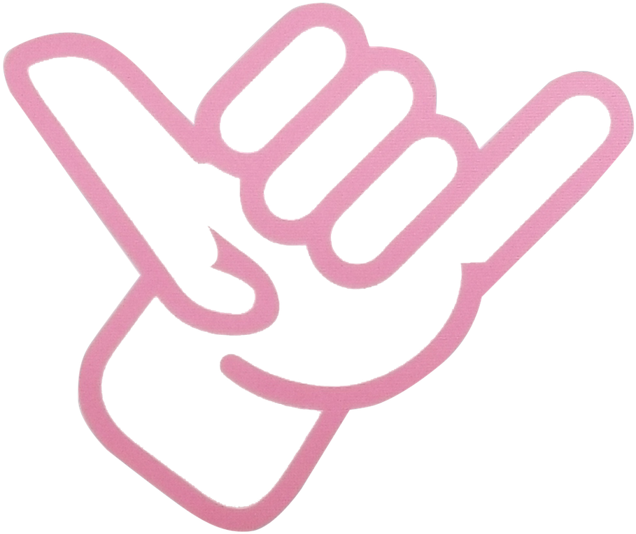 Shaka Hand Transfer Decal Clipart (1024x1024), Png Download