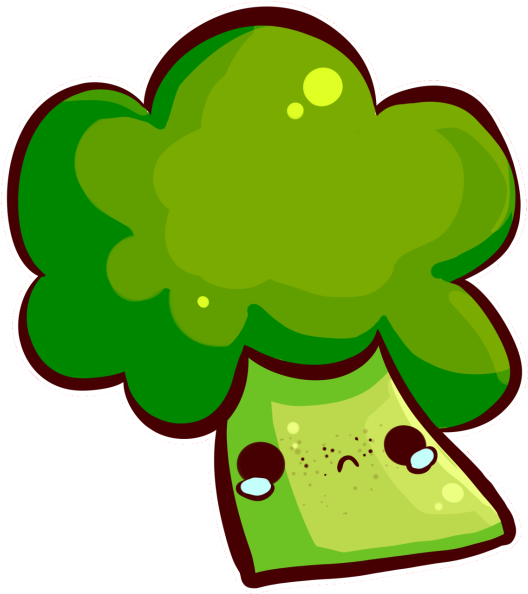 Sad Clipart Broccoli - Png Download (528x594), Png Download