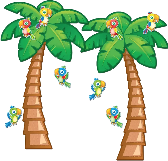 Tropical Trees Bulletin Board Set Clipart (585x559), Png Download