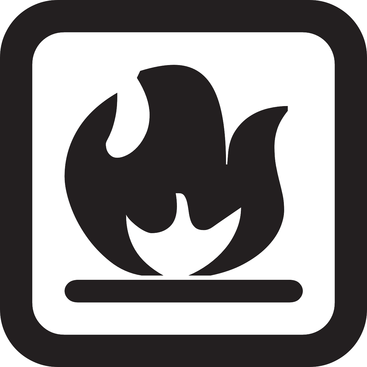 Fire Safety Warning Clipart (1280x1280), Png Download