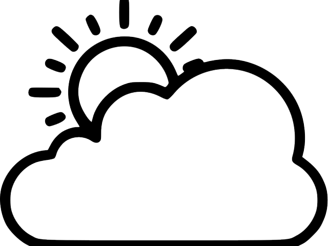 Clouds Clipart Black And White - Png Download (640x480), Png Download