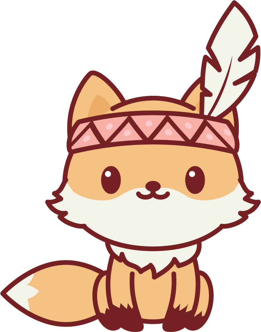Native American Nerdy Fox Clipart (1200x1200), Png Download
