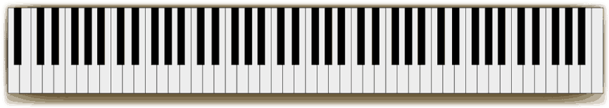 How Many Keys Does A Piano Have Clipart (1024x376), Png Download