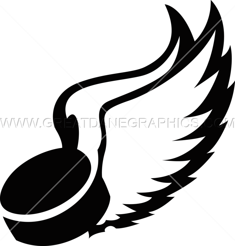 Puck With Bird Wings Production Ready Artwork Clipart (825x863), Png Download