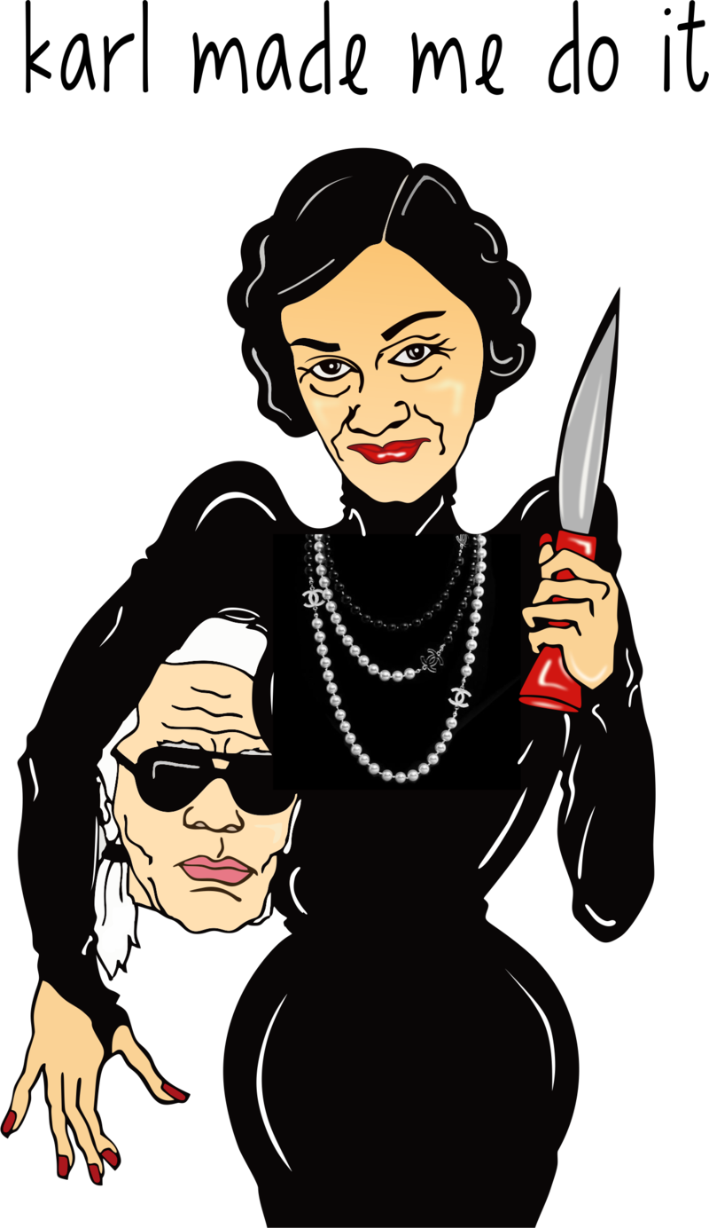 Coco Cartoon Chanel Karl Lagerfeld Free Transparent Clipart (800x1384), Png Download