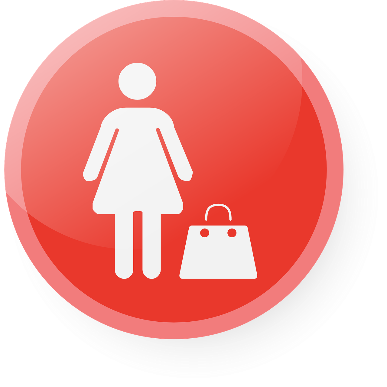 Lady Shopping Clip Art - Png Download (1280x1280), Png Download