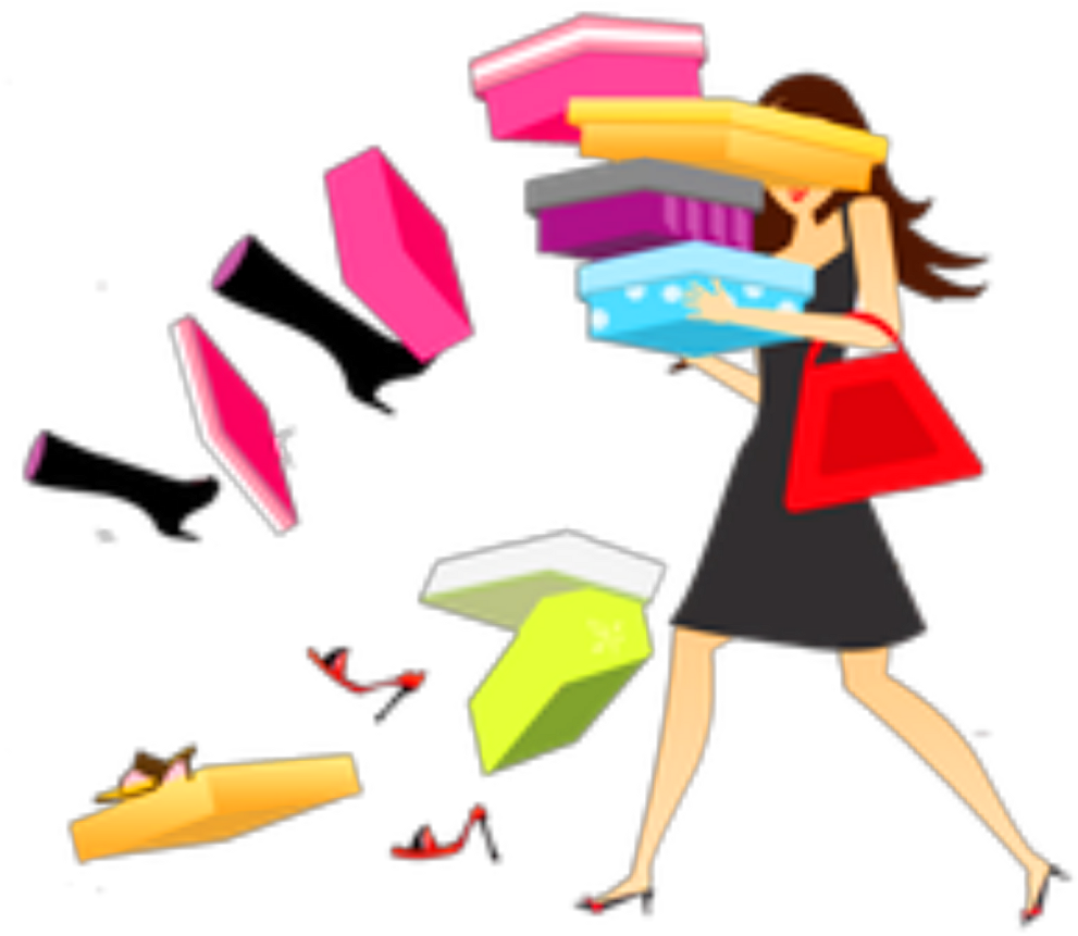 Ftestickers Woman Girl Shopping Shopper Clipart (1024x1024), Png Download
