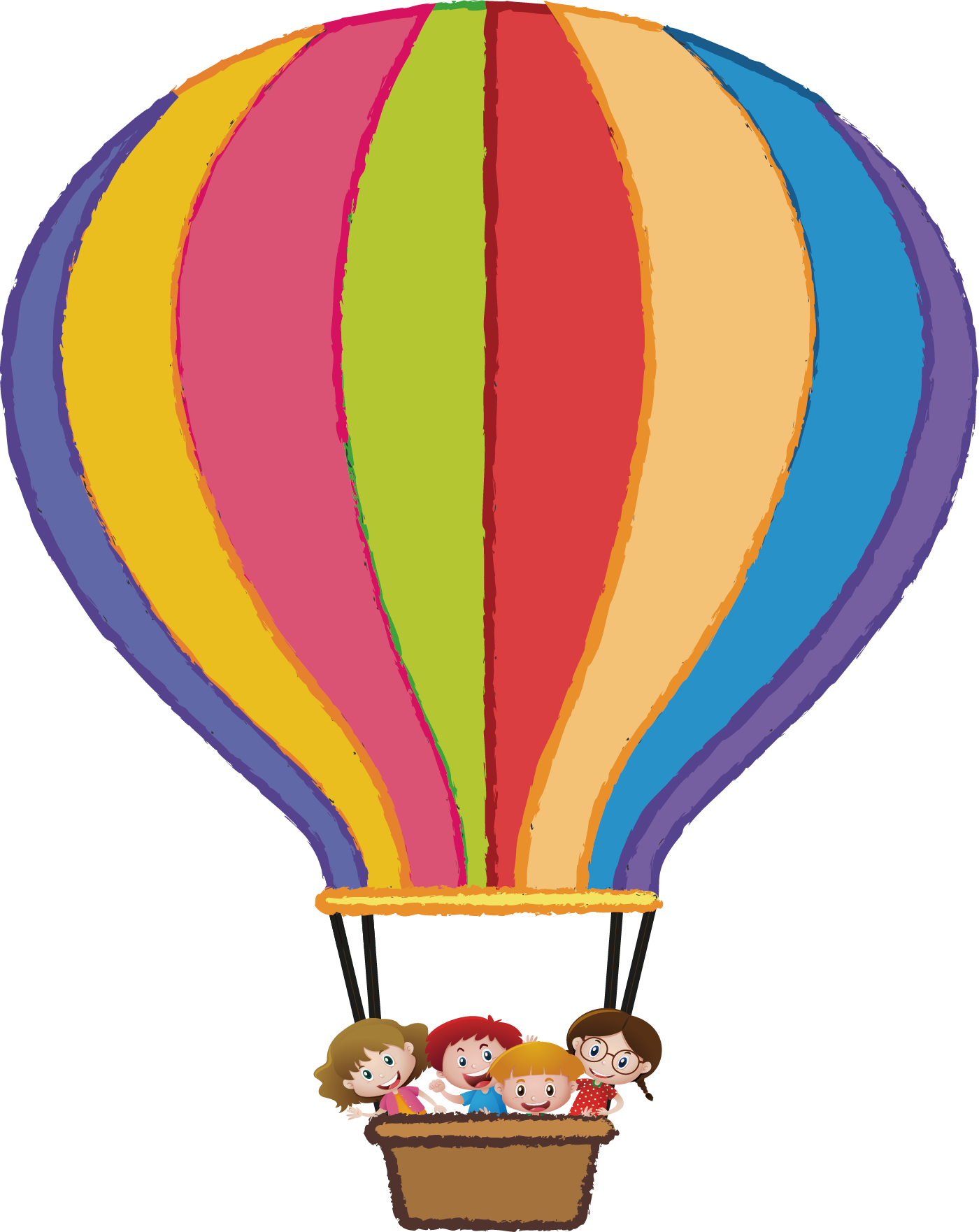 Hot Air Balloon Clipart Balloon Ride - Png Download (1400x1762), Png Download