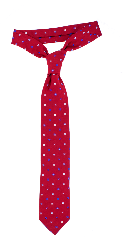 Red With Blue White Transparent Background - Neck Tie Clipart (640x1060), Png Download