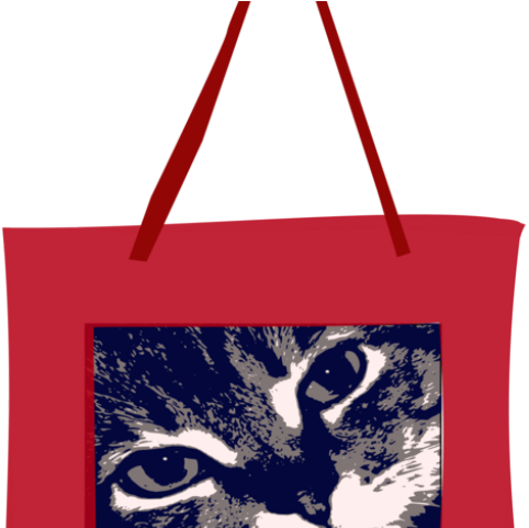 Shopping Bag Clipart Tote Bag - Cat Face - Png Download (640x480), Png Download
