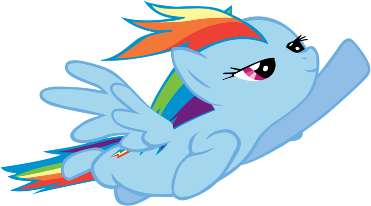 Rainbow Dash Flying Png Hd - Rainbow Dash Flying Clipart (900x506), Png Download