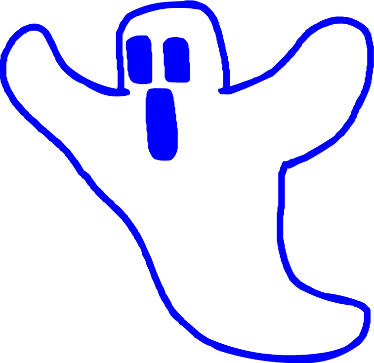 Spooky Scan Ghost Artwork Clipart (757x735), Png Download