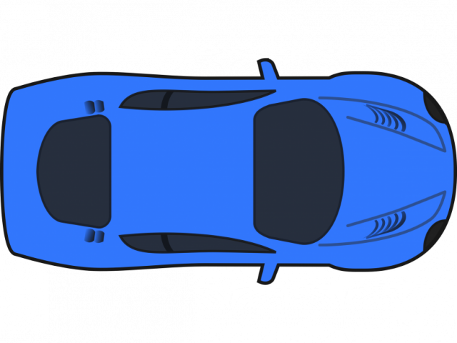 Blue Car Clipart Eye Clipart - Car Top Down View - Png Download (640x480), Png Download
