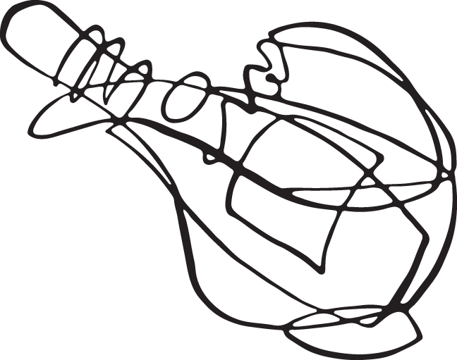 555 Wine Bottle - Line Art Clipart (648x511), Png Download