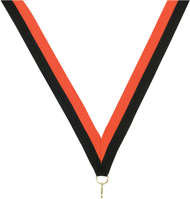 Black / Orange V-cut Ribbon 7/8" X 32" Clipart (746x677), Png Download
