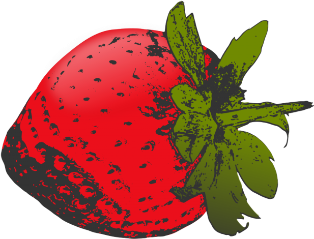 Strawberry Clipart Garden - Illustration - Png Download (640x480), Png Download