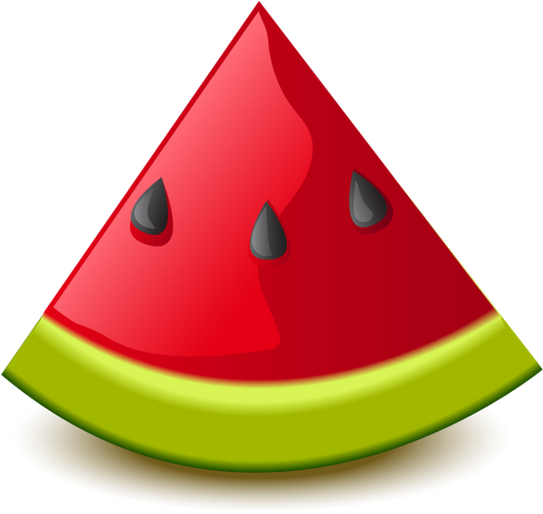 Арбуз, Ягода Арбуз, Долька Арбуза - Triangle Clipart (600x569), Png Download