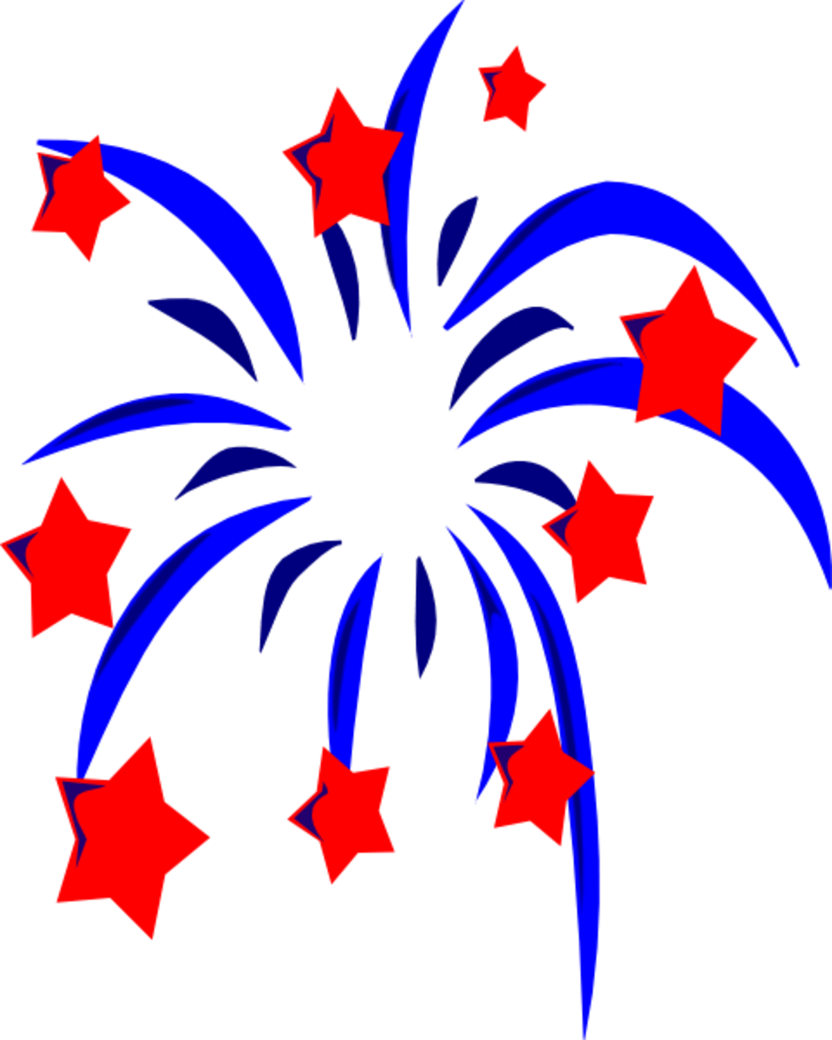 Happy 4th Of July - 4th Of July Fireworks Clip Art - Png Download (1200x1500), Png Download