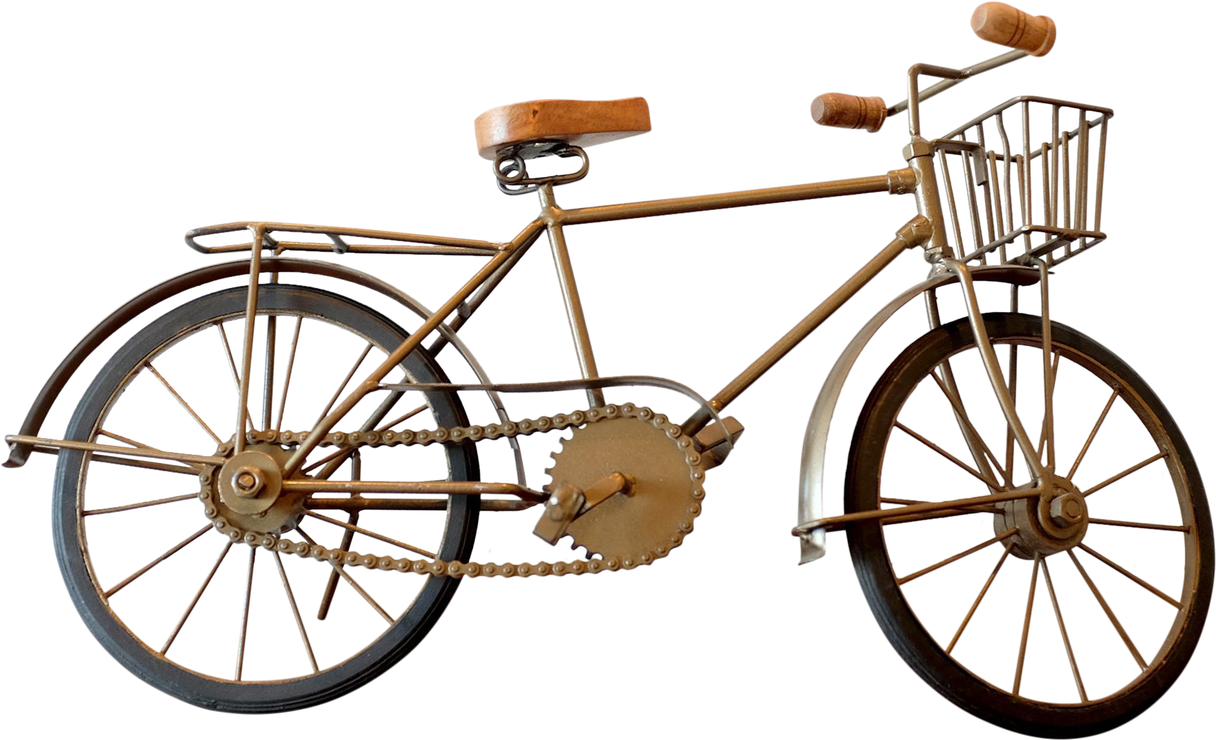 Vintage Bicycle Figurine Chairish - Hybrid Bicycle Clipart (1959x1192), Png Download