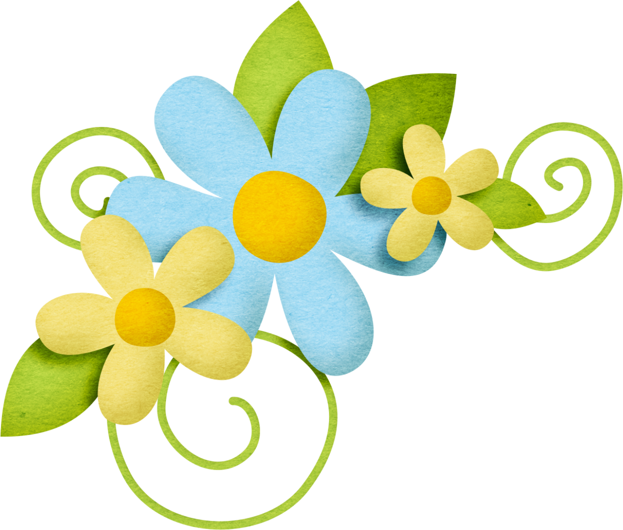 B *✿* "in Flowers" Flower Clipart, Printable Paper, - Clip Art Transparent Scrapbook - Png Download (1280x1089), Png Download