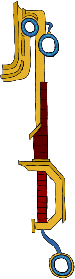 Made A Keyblade From Kingdom Hearts Based On The Battle Clipart (394x1200), Png Download
