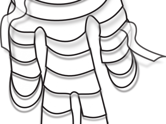 Mummy Clipart Black And White - Line Art - Png Download (640x480), Png Download