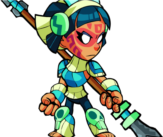 Spear Clipart Aztec - Brawlhalla Game Character - Png Download (640x480), Png Download