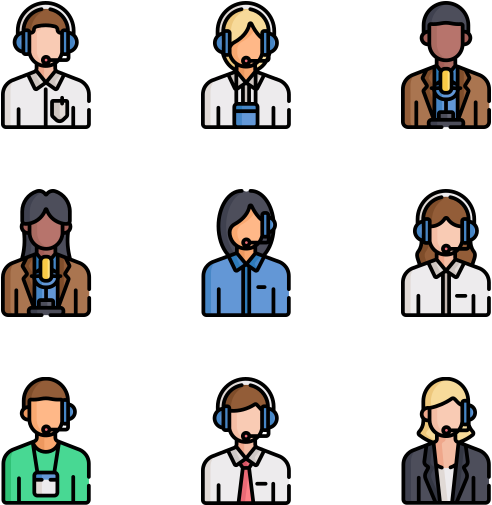 Call Center Avatars - Cartoon Clipart (600x564), Png Download