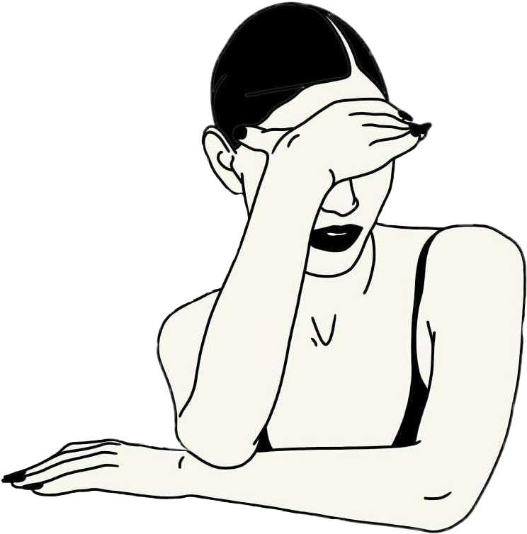 Blackandwhite Girl Awkward Anxiety - Dark Heartless Quotes Clipart (744x754), Png Download